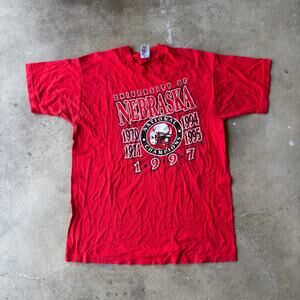 VINTAGE 1997 NEBRASKA CORNHUSKERS NATIONAL CHAMPS T-SHIRT FOOTBALL MENS XL